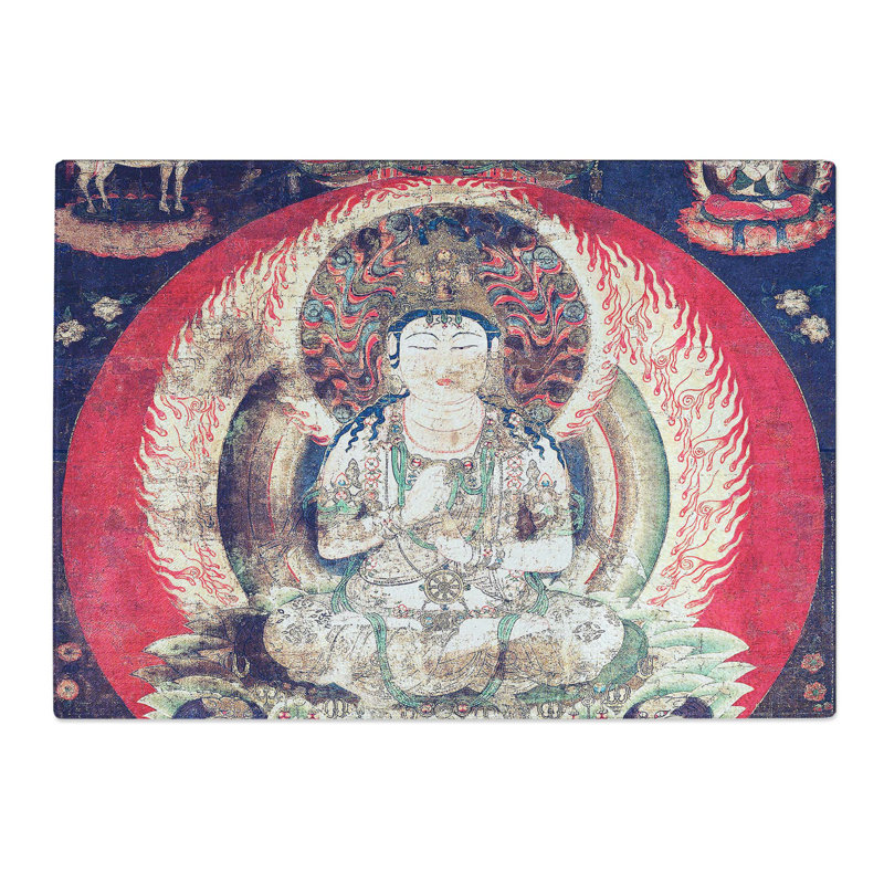 Tempered Glass the Golden Wheel by Ahn Gyeon Chopping Board, 28.5 cm x 20 cm