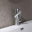 Robinet de lavabo de salle de bain à poignée simple 7,5 po de hauteur avec bonde et affichage numérique de la température-132162924