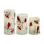 Bougies en cire à piles avec motif cardinal (3 carats)
