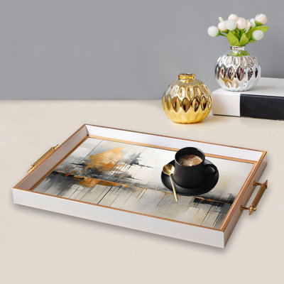 Élégant plateau en verre de 19,7 po x 11,4 po x 1,4 po | Fabrication 100% verre durable | Facile à nettoyer avec un chiffon humide | Idéal pour le service, la présentation décorative et l'organisation | Ajout élégant à la décoration intérieure