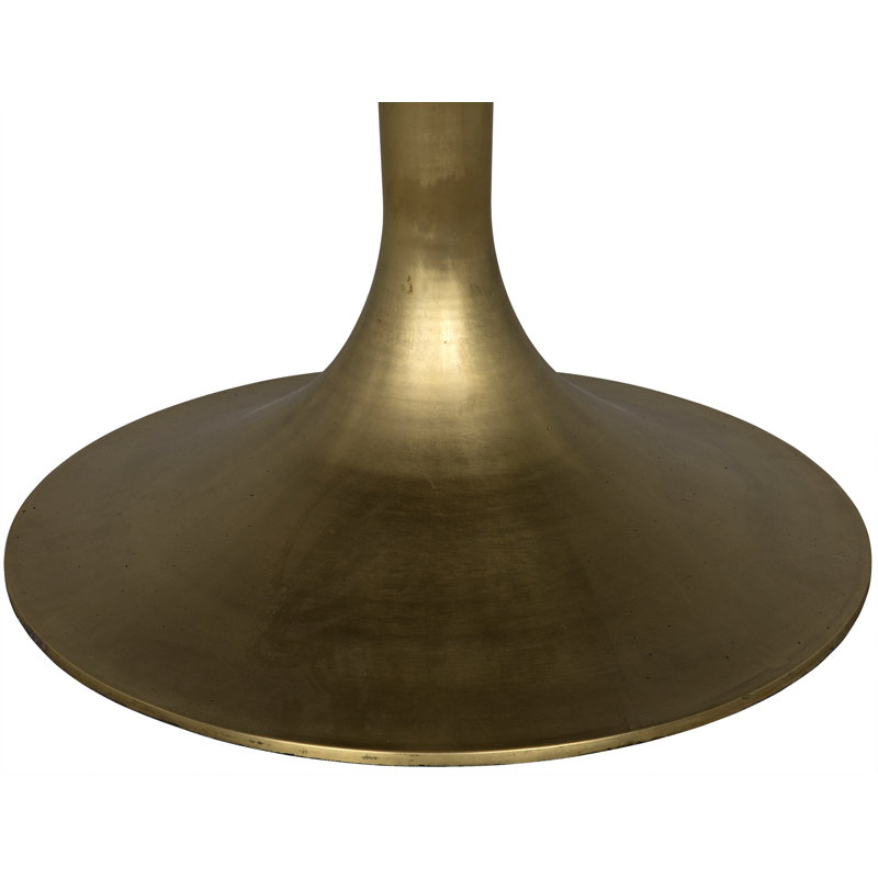 Herno Round Dining Table, Antique Brass