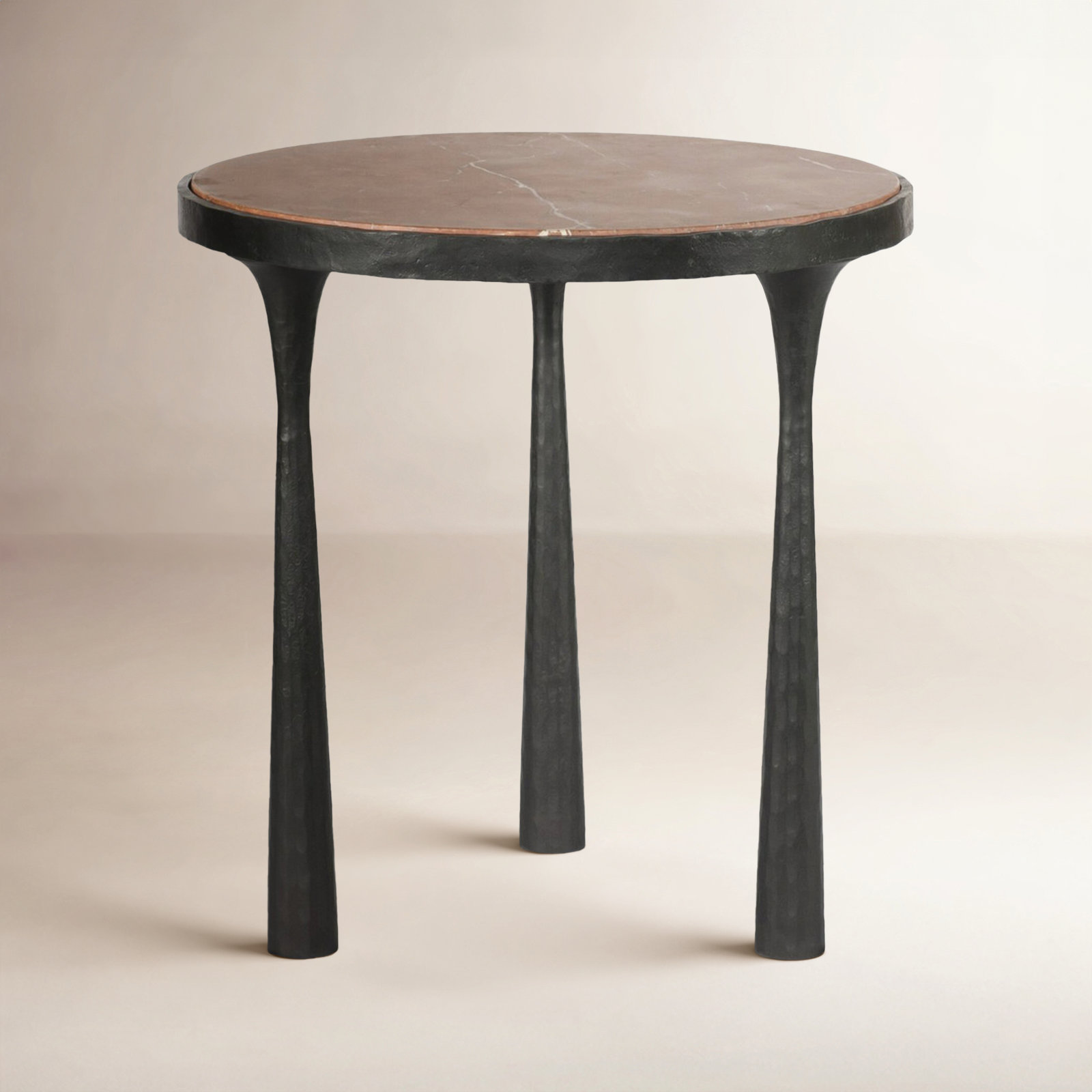 Billings End Table, Rust Top/Gray Base