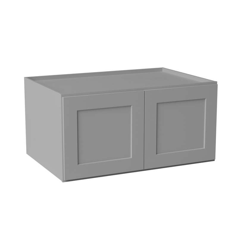 Armoire de cuisine en bois massif prête à assembler, Gris, H 18 po x l 36 po x P 24 po