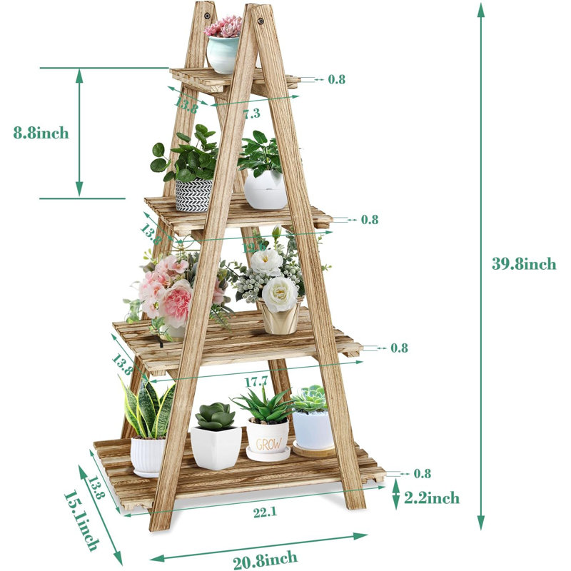 Frankey Wood Plant Stand