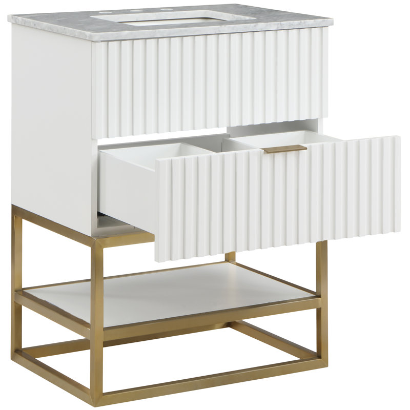 Meuble-lavabo Kleier, Blanc