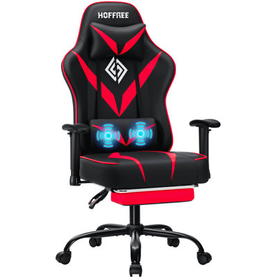 Ergonomic Massage Gaming Chair With Adjustable Armrests by Ivy Bronx