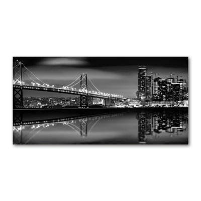 San Francisco By Night - Wrapped Canvas Print