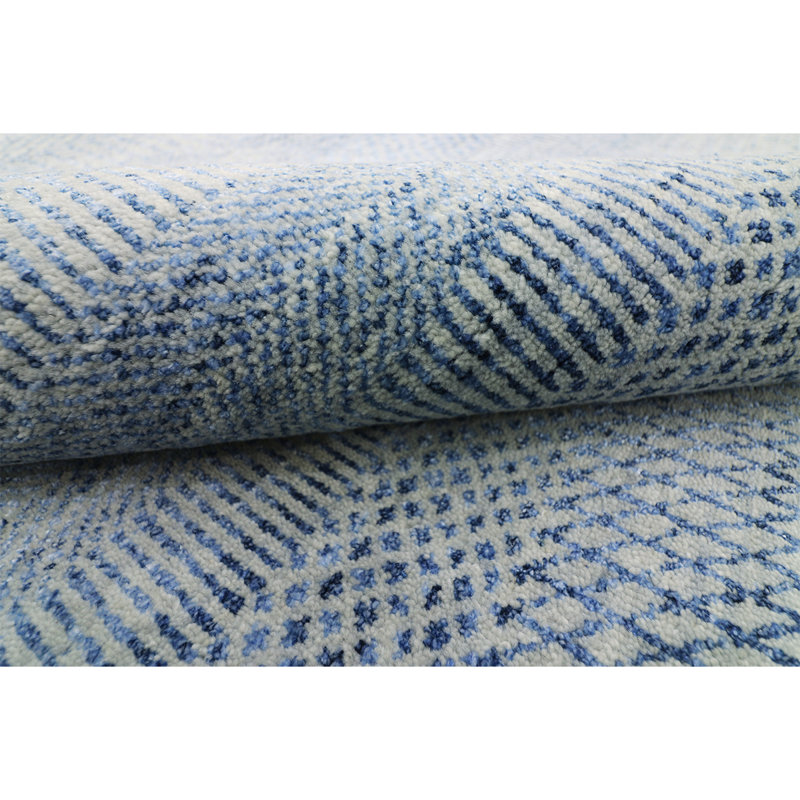 Hand Woven Wool Area Rug, Runner 2'6" x 14'