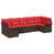Structure brune / coussin rouge est en rupture de stock sélectionné