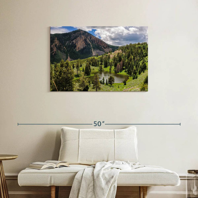 Alvord Yellowstone Mountain Scene, 24" H x 36" W