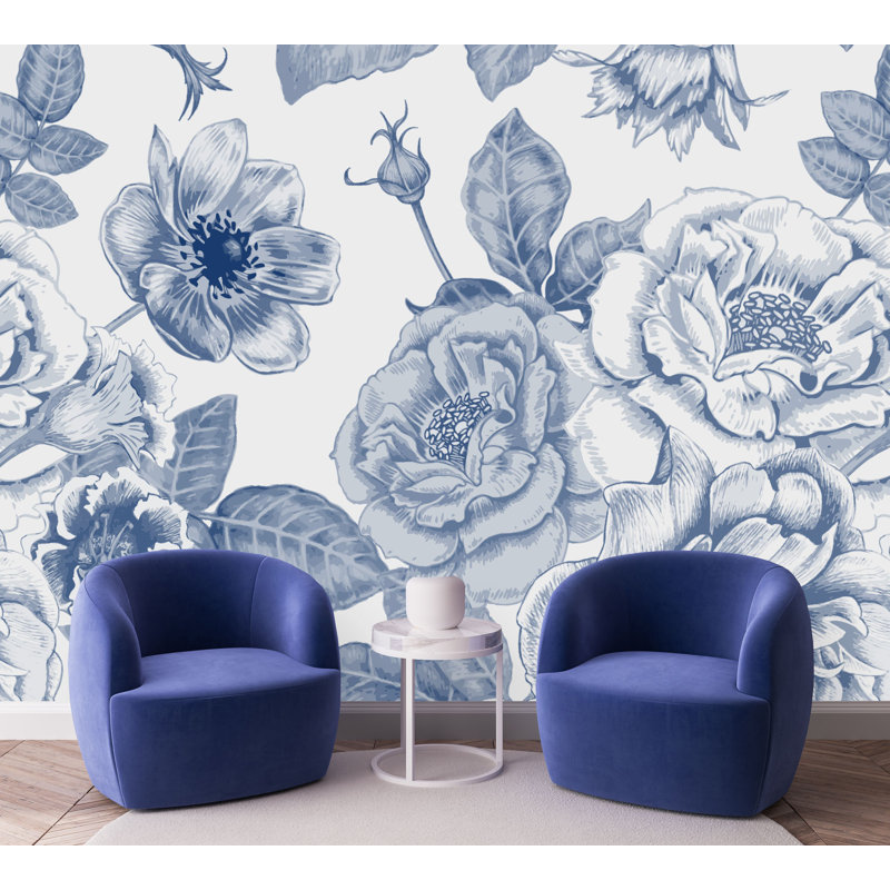 Murale fleurs, L 100 po x L 100 po