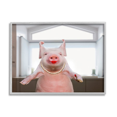 «Glam Pig in Rouge à lèvres» par Lund Roeser - impression