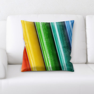 coloured pencils pillow