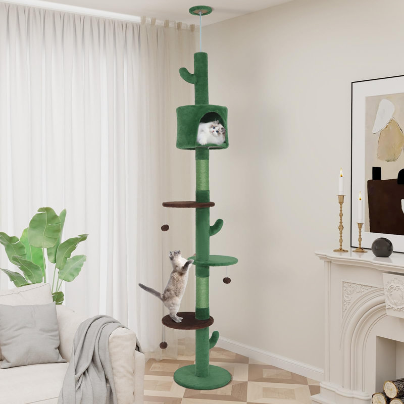 260cm H Cat Tree, Green