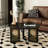 31.5" Black Solid Wood Round Coffee Table