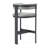 Ferol - Modern Grey Faux Leather + Black Barstool