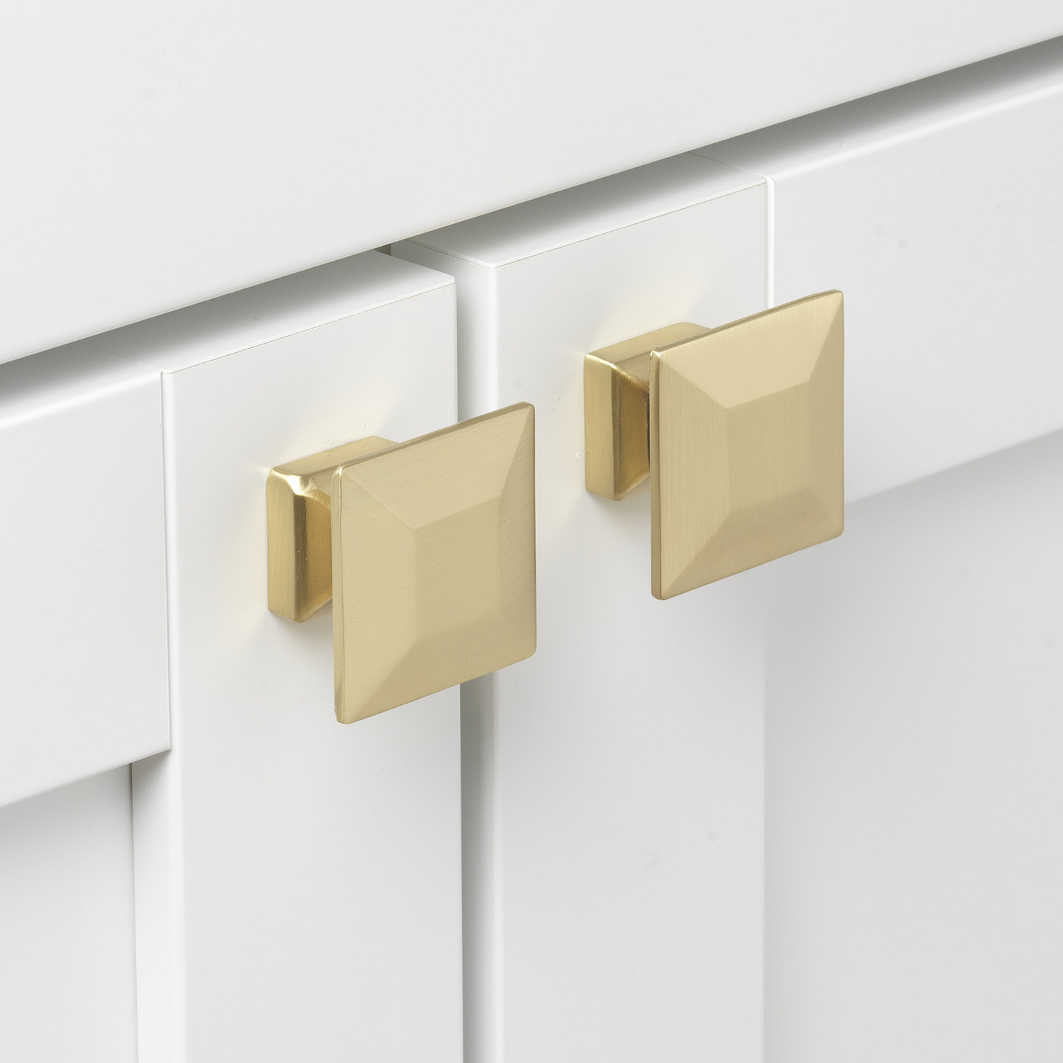 Square Cabinet Knob, Champagne Gold