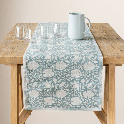 over&back Hand-Blocked 108" Table Runner