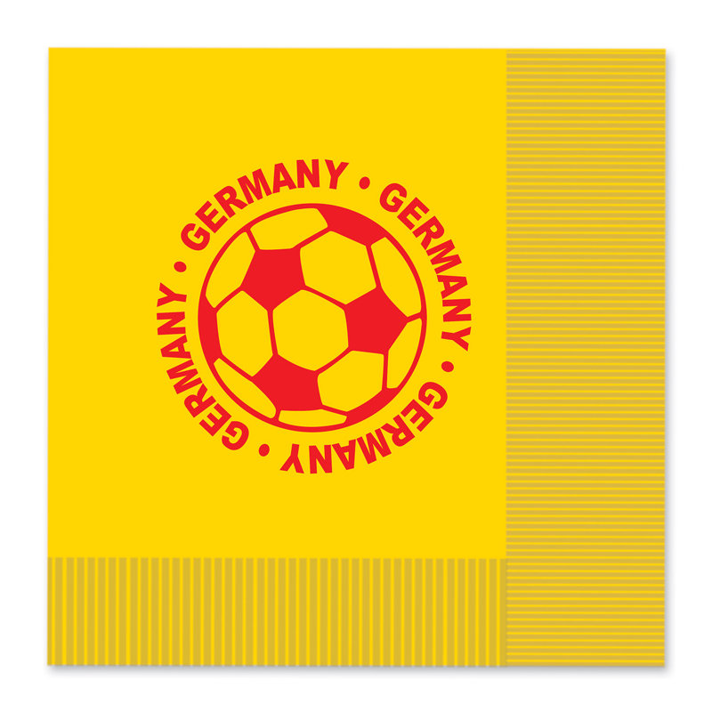 Serviettes 6,5 po repas, Allemagne, Jaune