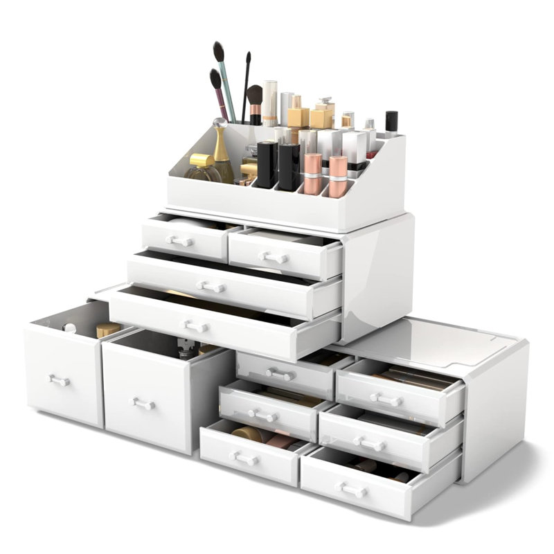 Organisateur de maquillage Derrico, Blanc
