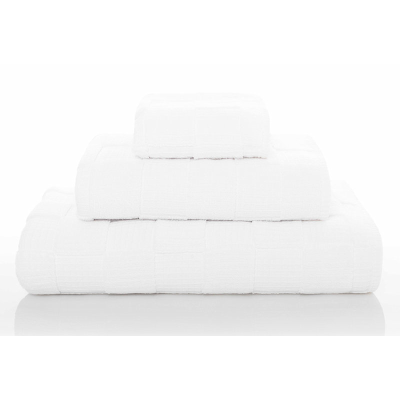 Chess Bath Sheet, White