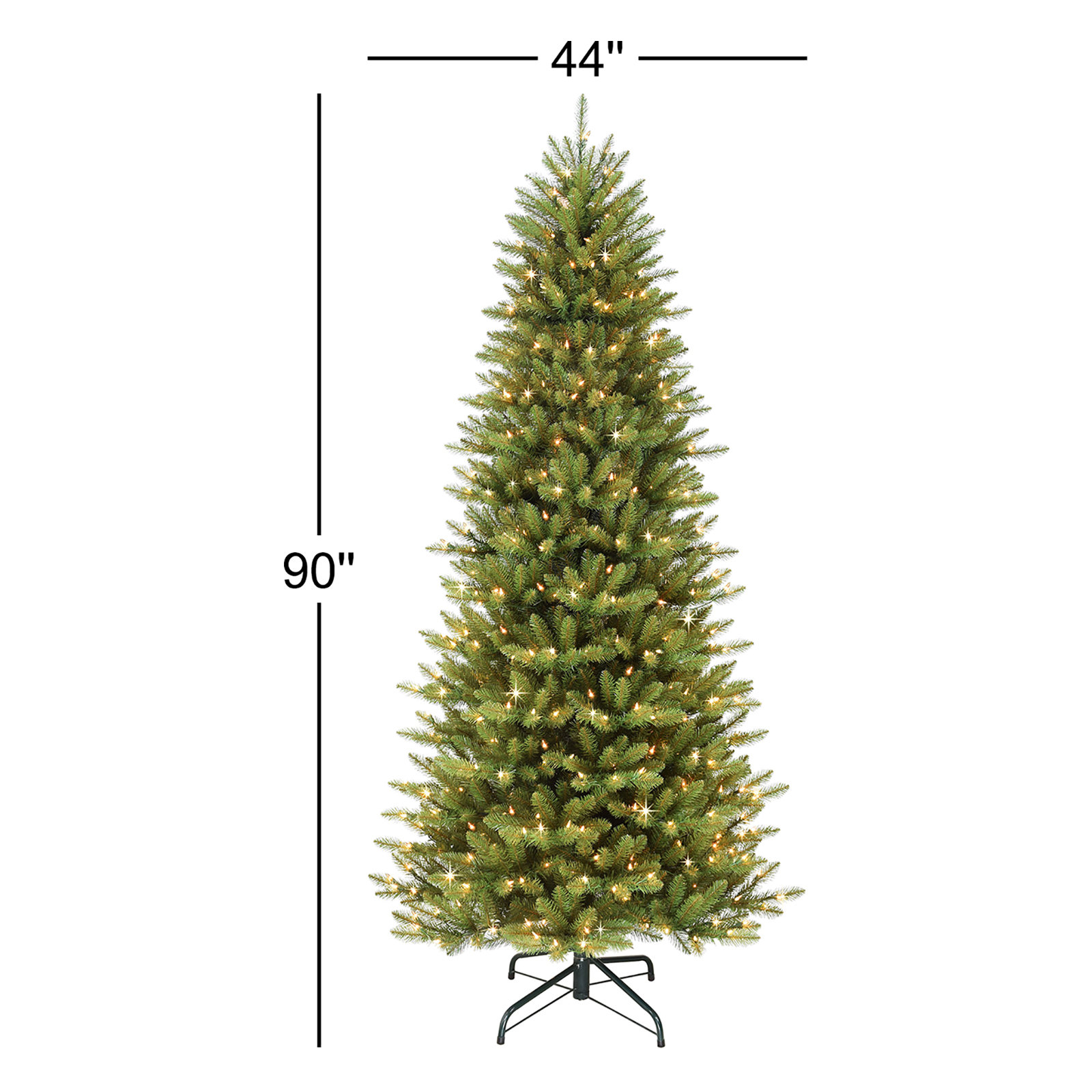 Kadyn Slender Pre-Lit Fir Christmas Tree, 7.5' H