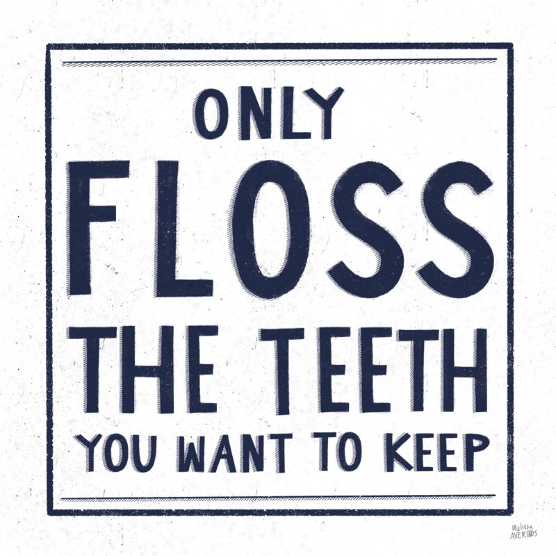 Only Floss by Melissa Averinos - Wrapped Canvas Print, 76cm H x 76cm W