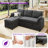 L‑shaped Convertible Sofa Bed With Storage Chaise And Pull‑out Couch For The Living Room, Dark Gray-486756659