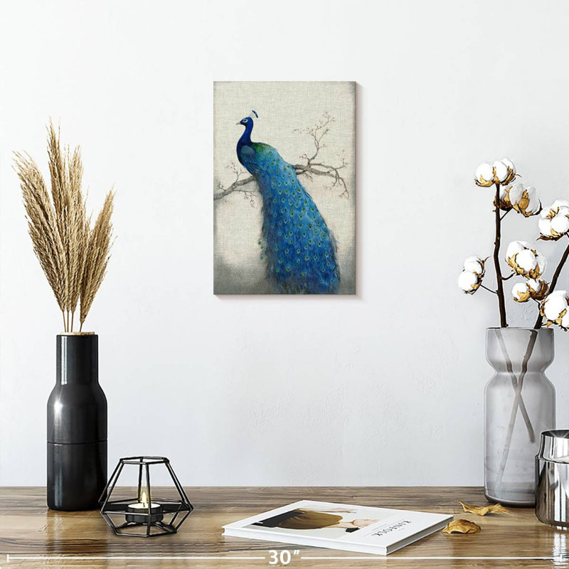 Brampt Peacock Blue II, 12" H x 8" W