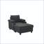 Fauteuil d'appoint convertible avec repose-pieds, porte-gobelets, ports USB et dossier inclinable-132468020