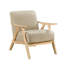 Fauteuil club Indy Accent, structure en bois d'hévéa massif-114018854