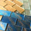 Carrelage mosaïque en verre brillant à joint brique 11,82 po x 12,01 po Galaxy-36933026