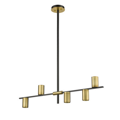 Lustre cylindrique Spoutnik à 5 lumières Jamari