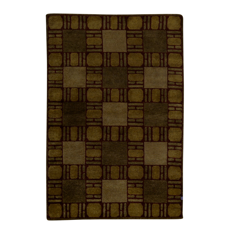 Himalayan Hand Woven Wool Geometric Area Rug
