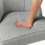 Chaise d'appoint moderne 25 po Magno avec revêtement en tissu texturé, pieds en bois massif, capacité de 300 lb-2034391116