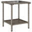  Canapé de jardin gris, rotin PE gris foncé, pieds réglables