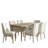 Dorlene 7-Piece Farmhouse Four Leg Dining Set-1934136441-1934136327