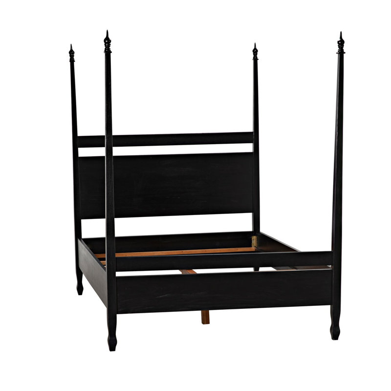 Venice Solid Wood Four Poster Bed, Weathered, Queen