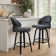 26'' Swivel Upholstered Counter & Bar Stool with solid wood frame