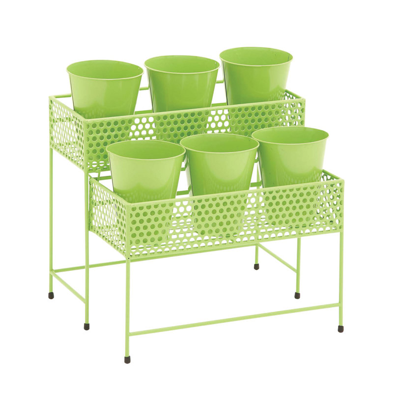 Support pour plante à 2 niveaux Mackavelli, vert