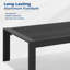 Table basse de patio avec plateau rectangulaire, 4 pieds et 4 pieds-1694861875