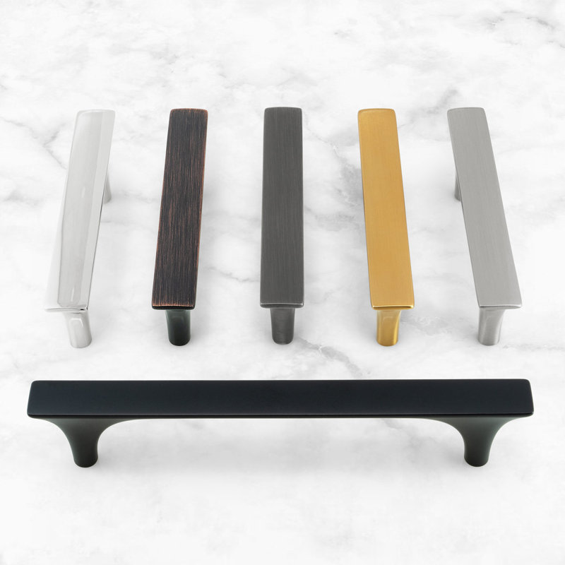 New Collection Flat Bar Pull, 5, Satin Nickel