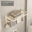 Porte-serviettes pliable en aluminium Space pour salle de bain - Tablette à serviettes murale avec barre à serviettes et 7 crochets