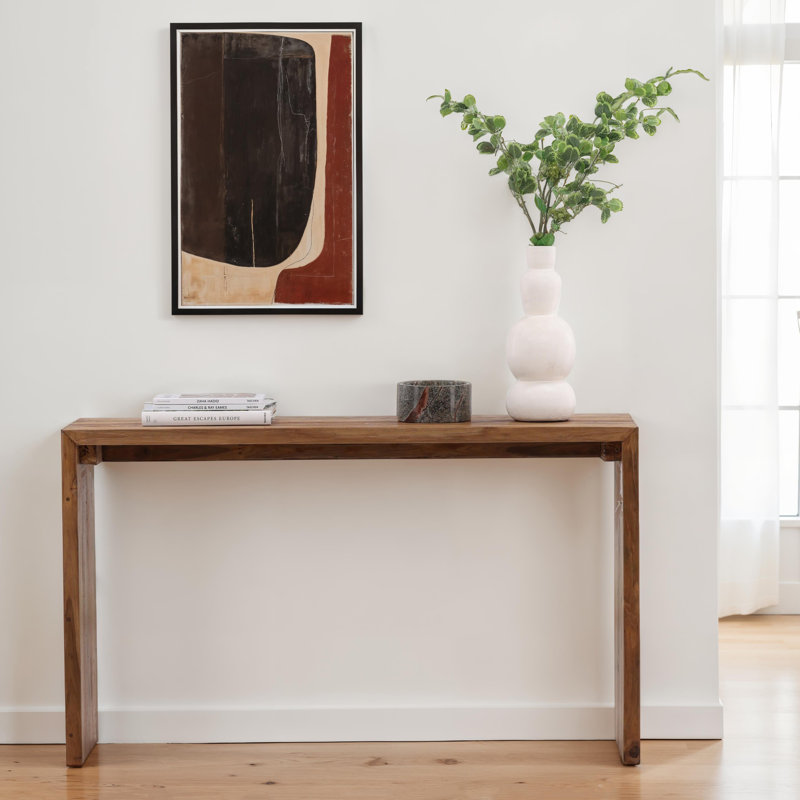 Unadilla 54-inch Rectangular Reclaimed Teak Waterfall Console Table