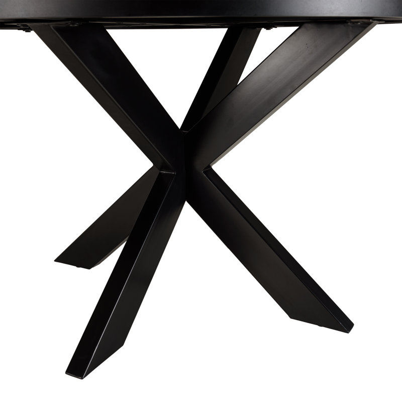Basile Round Dining Table, Black