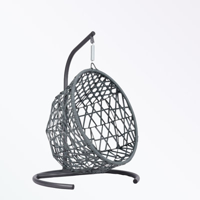 Balancelle en osier avec support et coussin en rotin