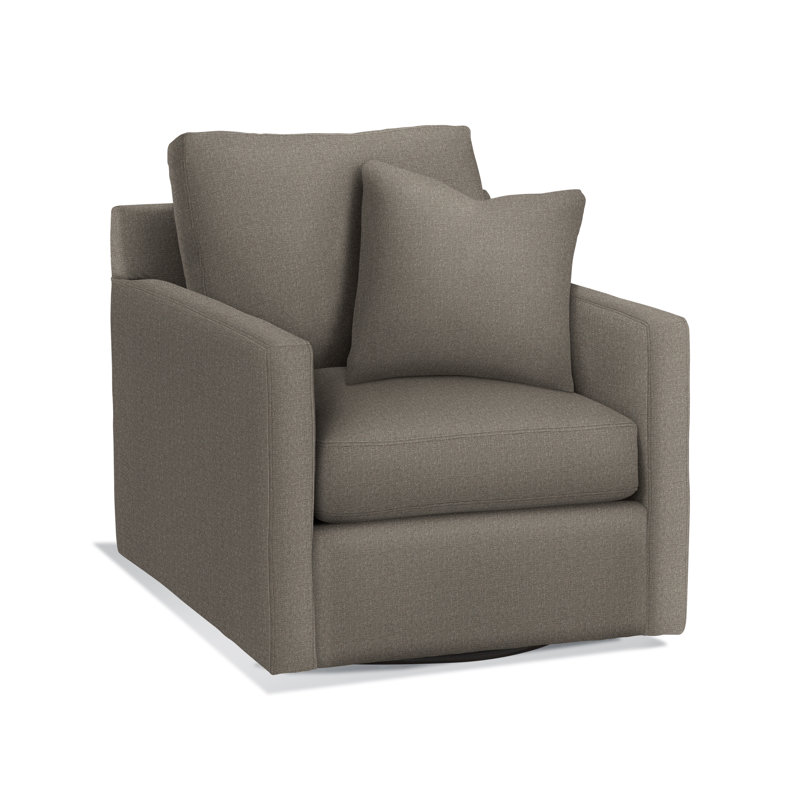 Bel-Air Upholstered Swivel Armchair, Gray Sugar Performance; 0863-84