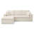 Compression 102" Wide Corduroy Sectional Sofa, All-High-Density Foam Construction, No Assembly-1289225698