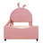 Twin Size Upholstered Daybed With Rabbit Ear Shaped Headboard
