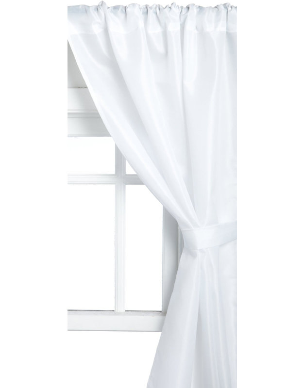 Paire de rideaux semi-transparents avec passe-tringle Bottineau, Blanc